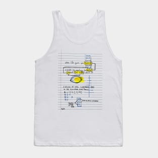 Lemons Doodle Black Tank Top